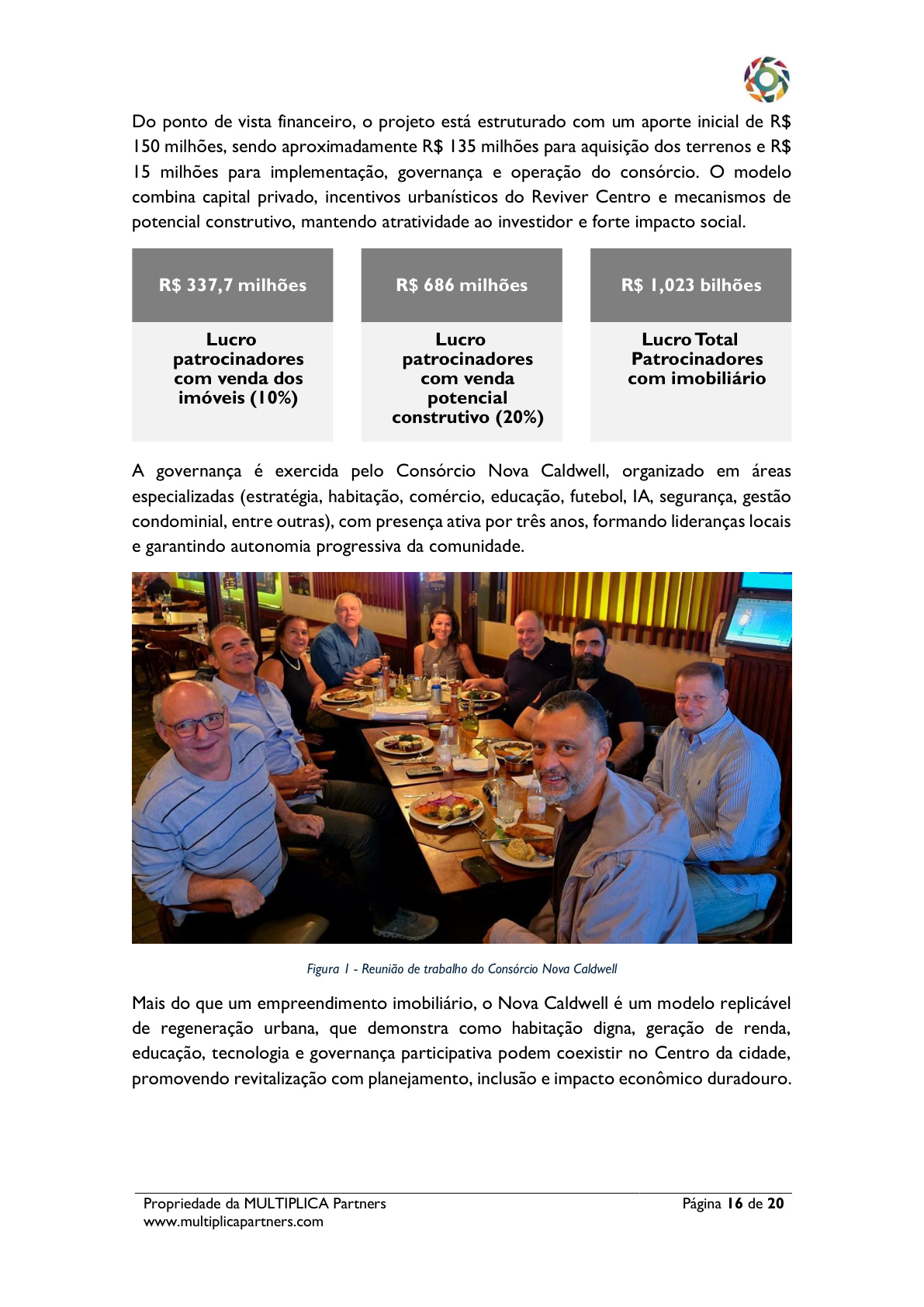 Reunião de trabalho do consórcio